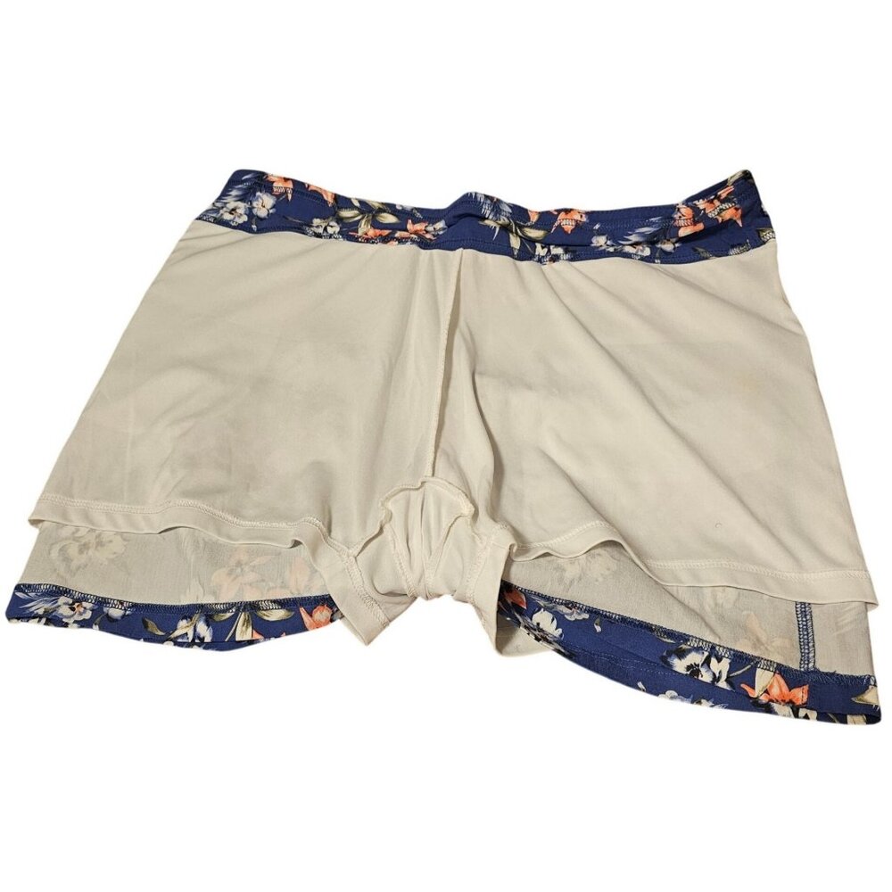 Mario Serrani Womens XL Blue Floral Skort With Built-In Shorts Lightweight & Str - Picture 6 of 9